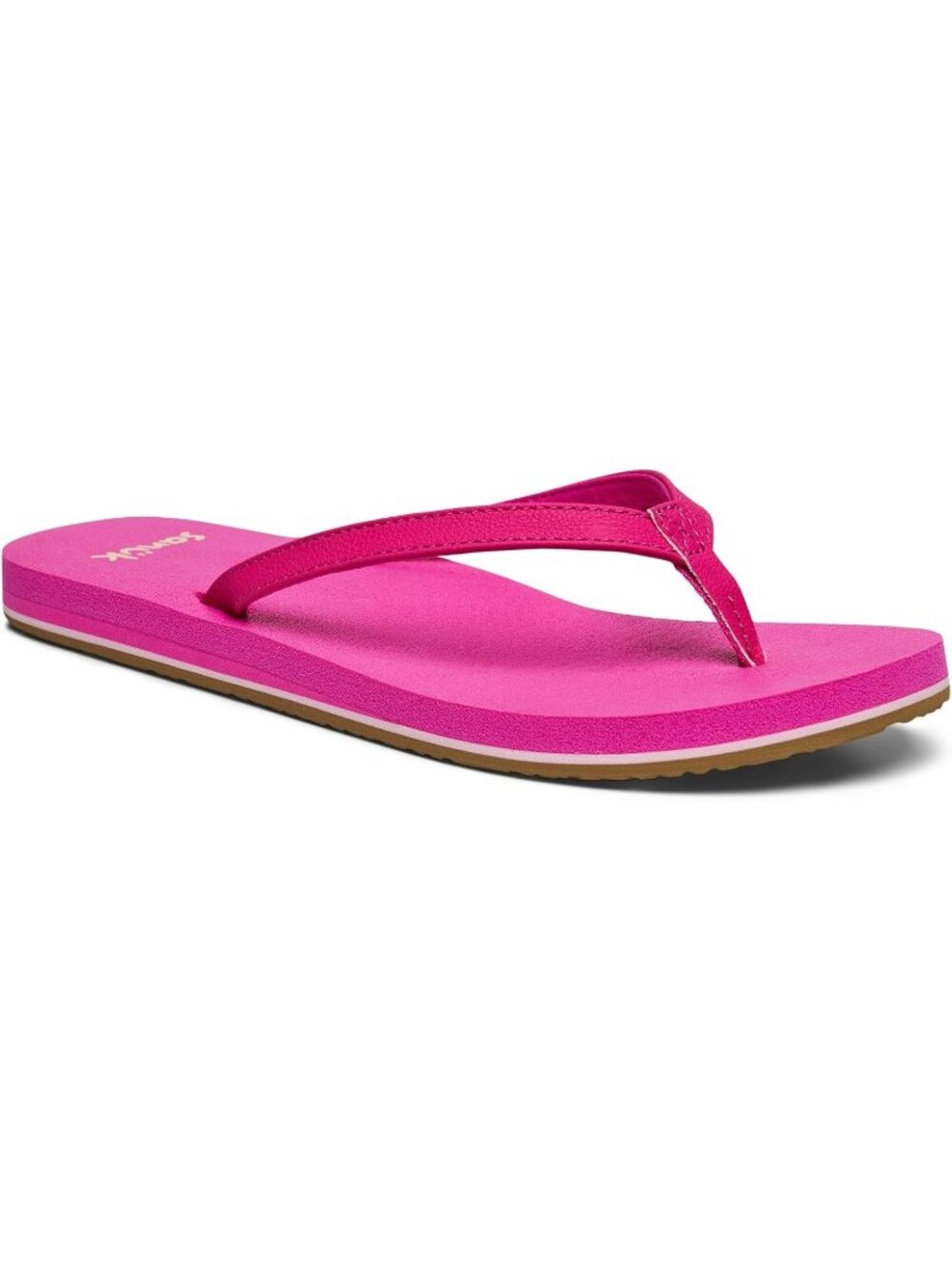 Women's Hot Pink Flip Flops Yoga Mat Foot bed Sandals Yoga Sandals Casual